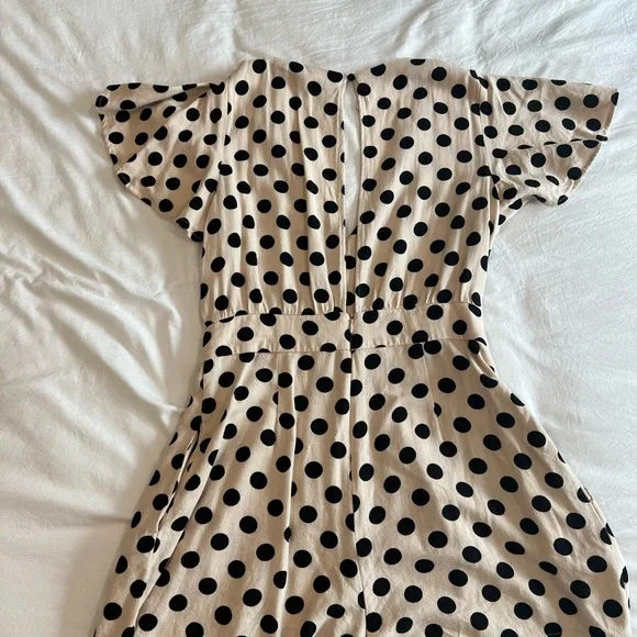 Zara Black and Cream Polka Dot Romper - Picture 6 of 6